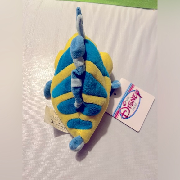 Disney Store “Flounder”The Little Mermaid 7" Bean Bag Plush Stuffed Animal Toy. - Picture 3 of 4